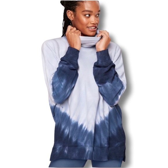 PINK Victoria's Secret Tops - Victoria’s Secret PINK Tie Dye Turtleneck Pullover